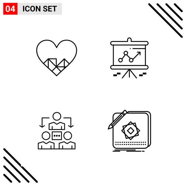 Set de 25 iconos de negocio universales Vector — Vector de stock