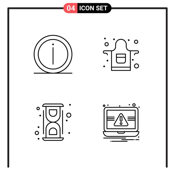 Conjunto Iconos Creativos Universales Simplemente Vector Ilustraciones Para Aplicaciones Web — Vector de stock