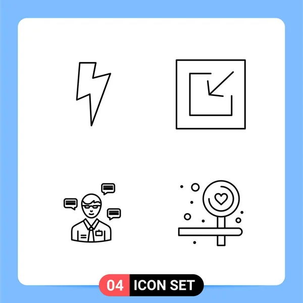 Set Universal Creative Icons Simply Vector Illustrations Web Mobile Apps — Stock Vector