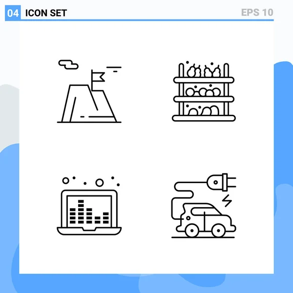 Conjunto Iconos Creativos Universales Simplemente Vector Ilustraciones Para Aplicaciones Web — Archivo Imágenes Vectoriales