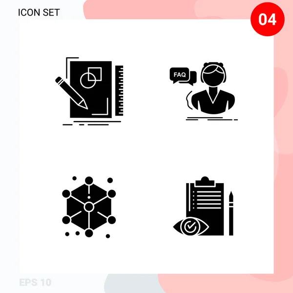 Conjunto Iconos Creativos Universales Simplemente Vector Ilustraciones Para Aplicaciones Web — Vector de stock