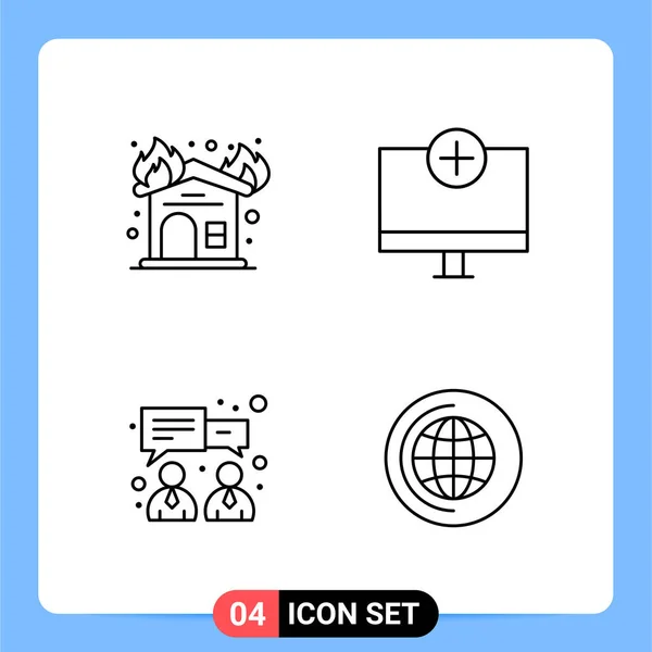 Conjunto Iconos Creativos Universales Simplemente Vector Ilustraciones Para Aplicaciones Web — Archivo Imágenes Vectoriales