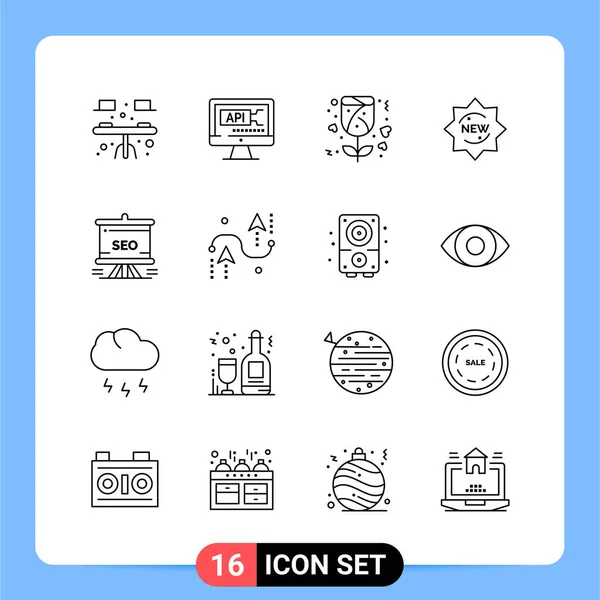 Set Dari Ikon Kreatif Universal Cukup Ilustrasi Vektor Untuk Aplikasi - Stok Vektor