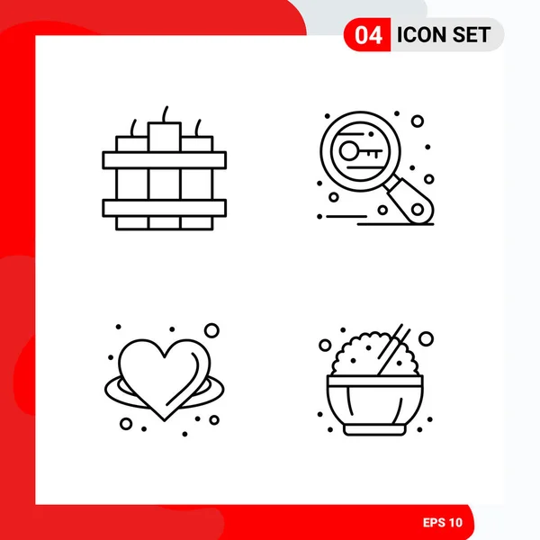 Conjunto Iconos Creativos Universales Simplemente Vector Ilustraciones Para Aplicaciones Web — Archivo Imágenes Vectoriales