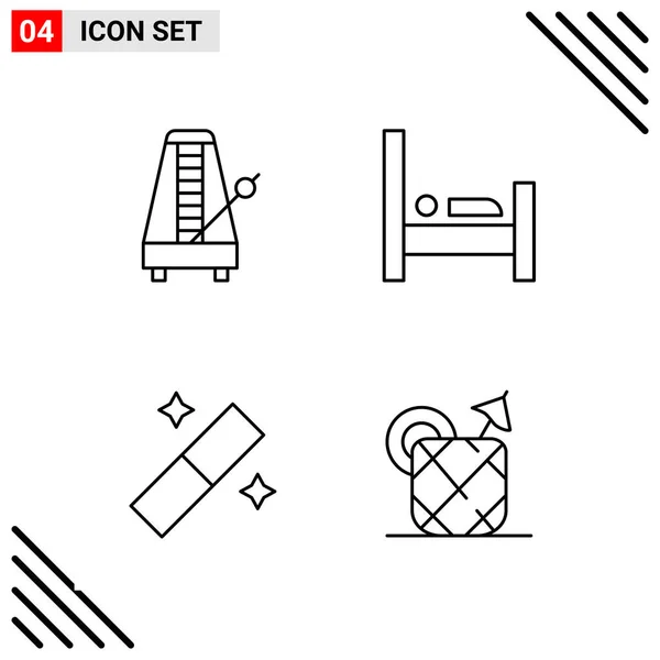 Conjunto Iconos Creativos Universales Simplemente Vector Ilustraciones Para Aplicaciones Web — Vector de stock