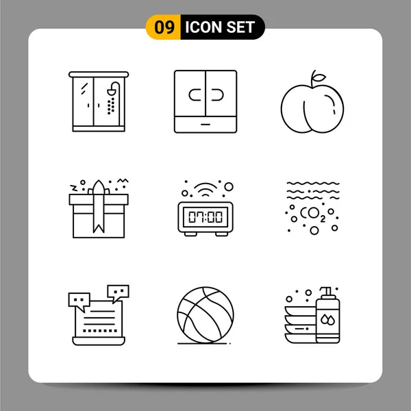 Set Universal Creative Icons Simply Vector Illustrations Web Mobile Apps — Stock Vector