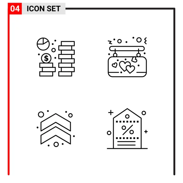 Set Universeller Kreativer Symbole Einfach Vektorillustrationen Für Web Und Mobile — Stockvektor