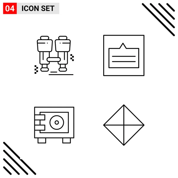 Conjunto Iconos Creativos Universales Simplemente Vector Ilustraciones Para Aplicaciones Web — Vector de stock