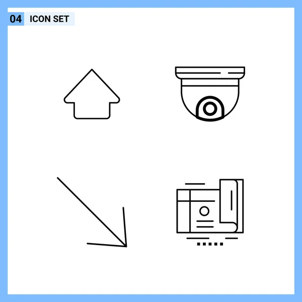 Set Universeller Kreativer Symbole Einfach Vektorillustrationen Für Web Und Mobile — Stockvektor