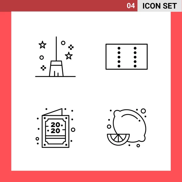 Conjunto Iconos Creativos Universales Simplemente Vector Ilustraciones Para Aplicaciones Web — Vector de stock