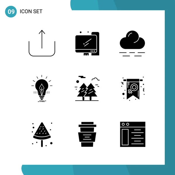 Conjunto Iconos Creativos Universales Simplemente Vector Ilustraciones Para Aplicaciones Web — Archivo Imágenes Vectoriales