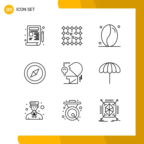 Set Universal Creative Icons Simply Vector Illustrations Web Mobile Apps — Stock Vector