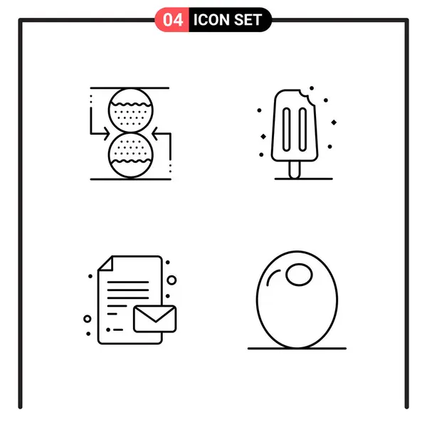 Conjunto Iconos Creativos Universales Simplemente Vector Ilustraciones Para Aplicaciones Web — Archivo Imágenes Vectoriales