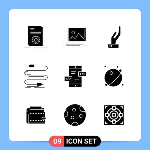 Conjunto Iconos Creativos Universales Simplemente Vector Ilustraciones Para Aplicaciones Web — Vector de stock