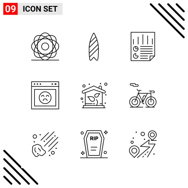 Conjunto Iconos Creativos Universales Simplemente Vector Ilustraciones Para Aplicaciones Web — Archivo Imágenes Vectoriales