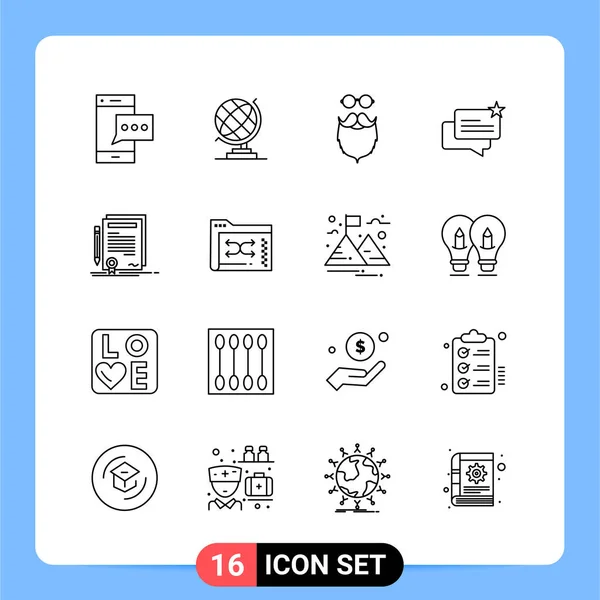 Conjunto Iconos Creativos Universales Simplemente Vector Ilustraciones Para Aplicaciones Web — Vector de stock