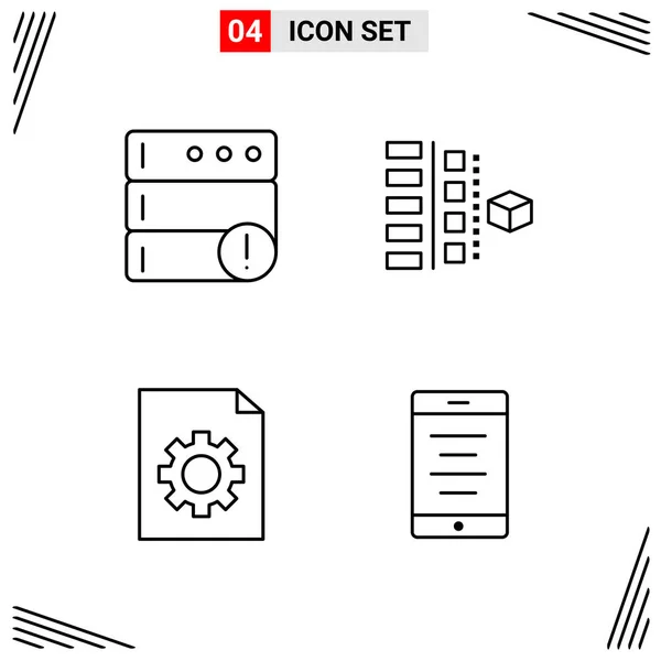 Set Universal Creative Icons Simply Vector Illustrations Web Mobile Apps — Stock Vector