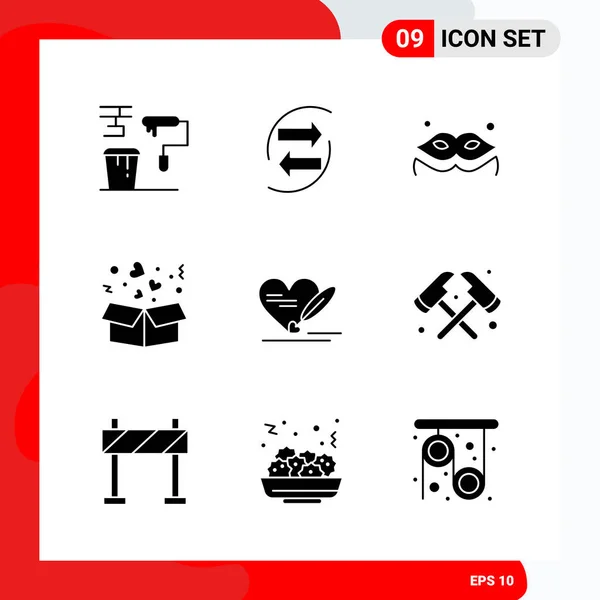 Set van 16 universele Pictogrammen Business Vector — Stockvector