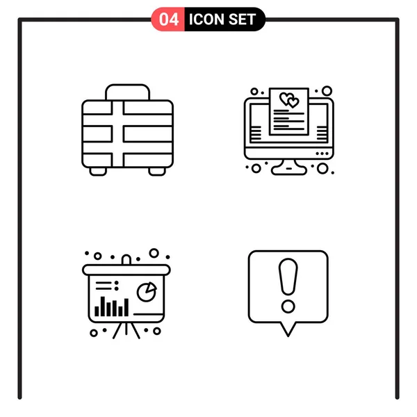 Conjunto Iconos Creativos Universales Simplemente Vector Ilustraciones Para Aplicaciones Web — Vector de stock