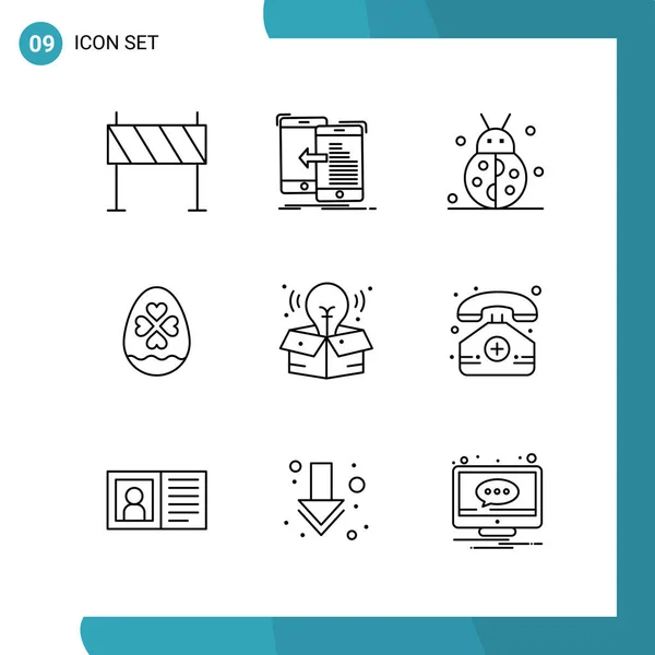 Conjunto Iconos Creativos Universales Simplemente Vector Ilustraciones Para Aplicaciones Web — Vector de stock