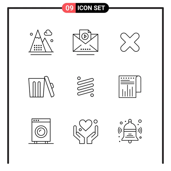 Conjunto Iconos Creativos Universales Simplemente Vector Ilustraciones Para Aplicaciones Web — Archivo Imágenes Vectoriales