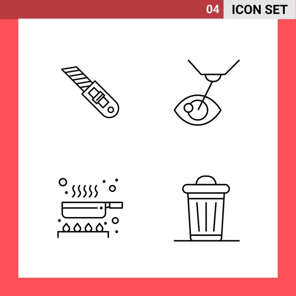 Conjunto Iconos Creativos Universales Simplemente Vector Ilustraciones Para Aplicaciones Web — Archivo Imágenes Vectoriales