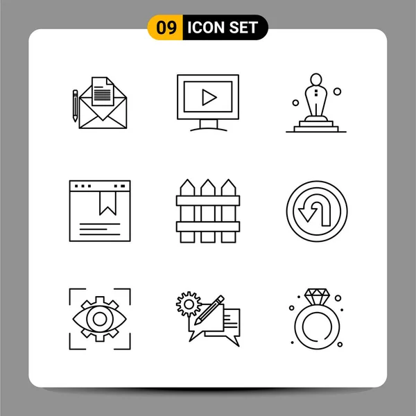 Set Dari Ikon Kreatif Universal Cukup Ilustrasi Vektor Untuk Aplikasi - Stok Vektor