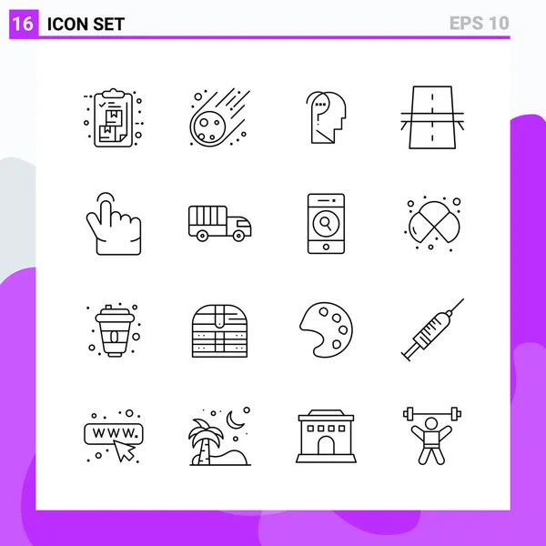 Conjunto Iconos Creativos Universales Simplemente Vector Ilustraciones Para Aplicaciones Web — Vector de stock