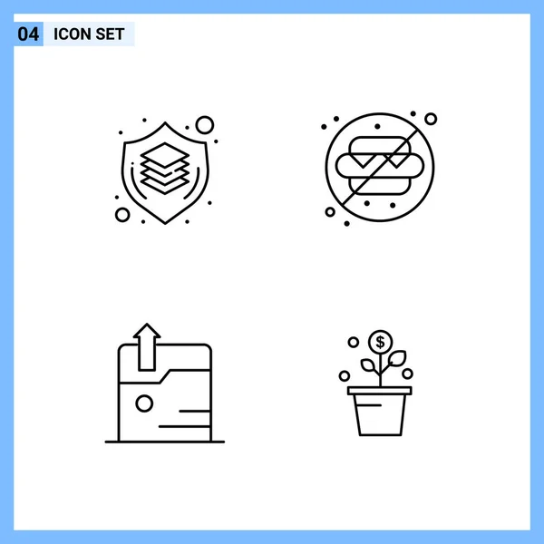 Set Universal Creative Icons Simply Vector Illustrations Web Mobile Apps — Stock Vector