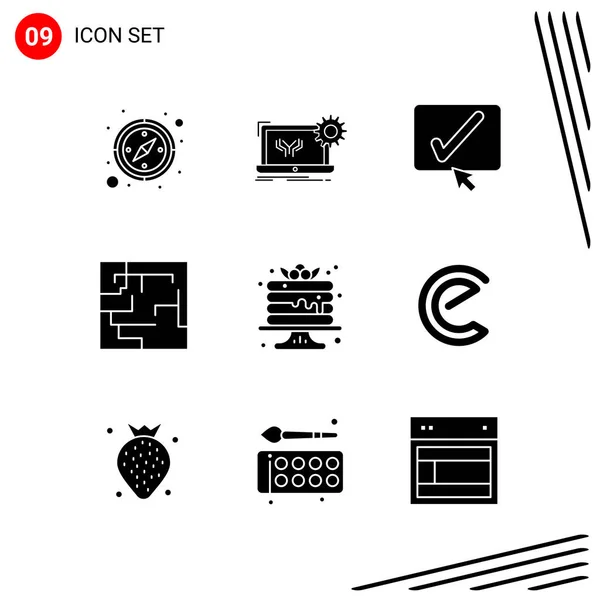 Set Universal Creative Icons Vector Illustration — Stock Vector