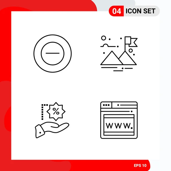 Conjunto Iconos Creativos Universales Ilustración Vectorial — Vector de stock