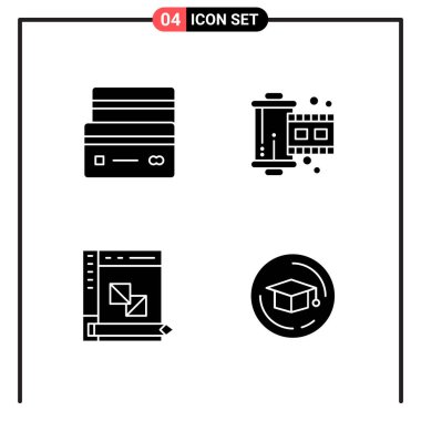 Evrensel yaratıcı simgeler kümesi, web ve mobil uygulamalar ve projeler için basit vektör illüstrasyonları 