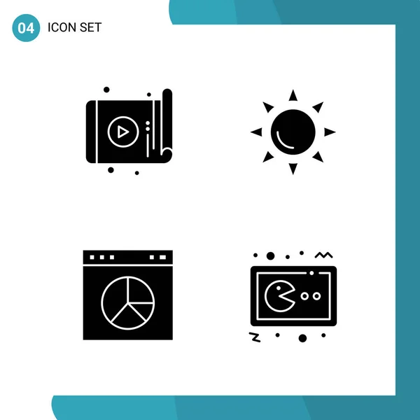 Conjunto Iconos Creativos Universales Simplemente Vector Ilustraciones Para Aplicaciones Web — Vector de stock