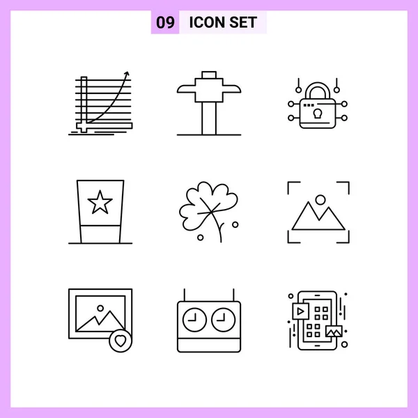 Conjunto Iconos Creativos Universales Simplemente Vector Ilustraciones Para Aplicaciones Web — Vector de stock