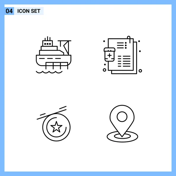 Set Universal Creative Icons Simply Vector Illustrations Web Mobile Apps — Stock Vector