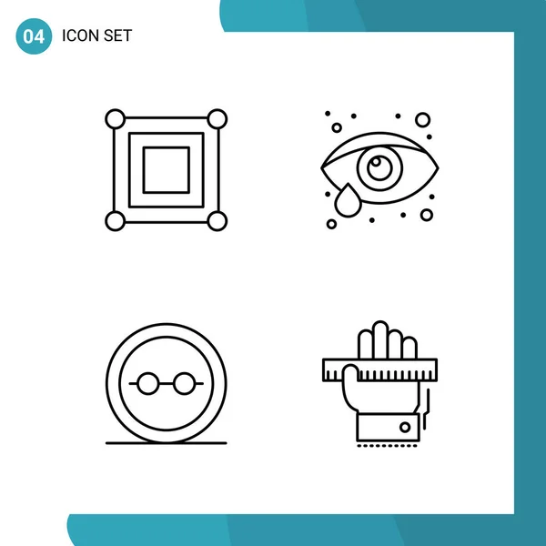 Conjunto Iconos Creativos Universales Simplemente Vector Ilustraciones Para Aplicaciones Web — Vector de stock