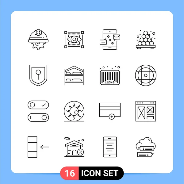 Conjunto Iconos Creativos Universales Simplemente Vector Ilustraciones Para Aplicaciones Web — Vector de stock