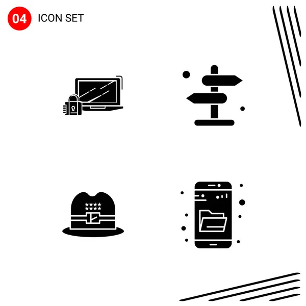 Conjunto Iconos Creativos Universales Simplemente Vector Ilustraciones Para Aplicaciones Web — Archivo Imágenes Vectoriales