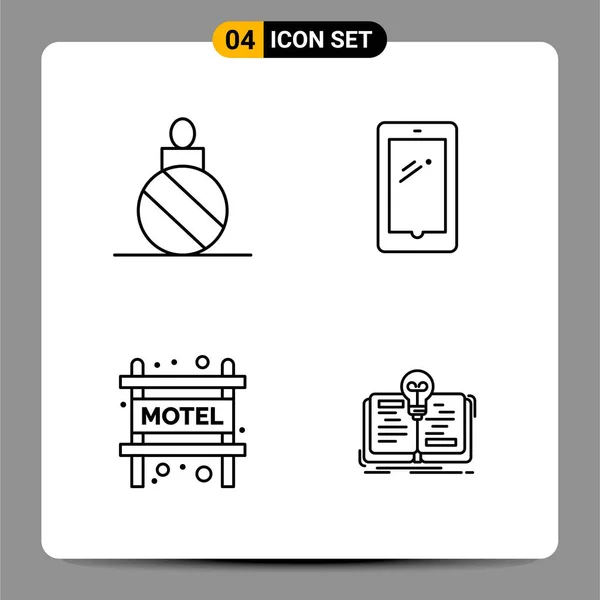 Conjunto Iconos Creativos Universales Simplemente Vector Ilustraciones Para Aplicaciones Web — Archivo Imágenes Vectoriales