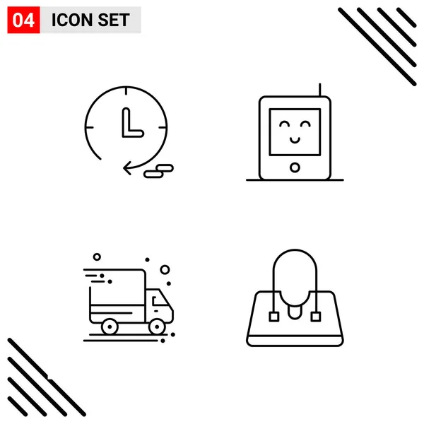 Conjunto Iconos Creativos Universales Simplemente Vector Ilustraciones Para Aplicaciones Web — Vector de stock