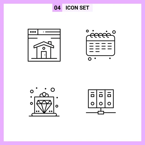 Set de 25 iconos de negocio universales Vector — Vector de stock