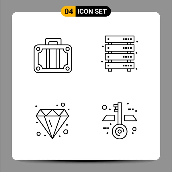 Conjunto Iconos Creativos Universales Simplemente Vector Ilustraciones Para Aplicaciones Web — Archivo Imágenes Vectoriales