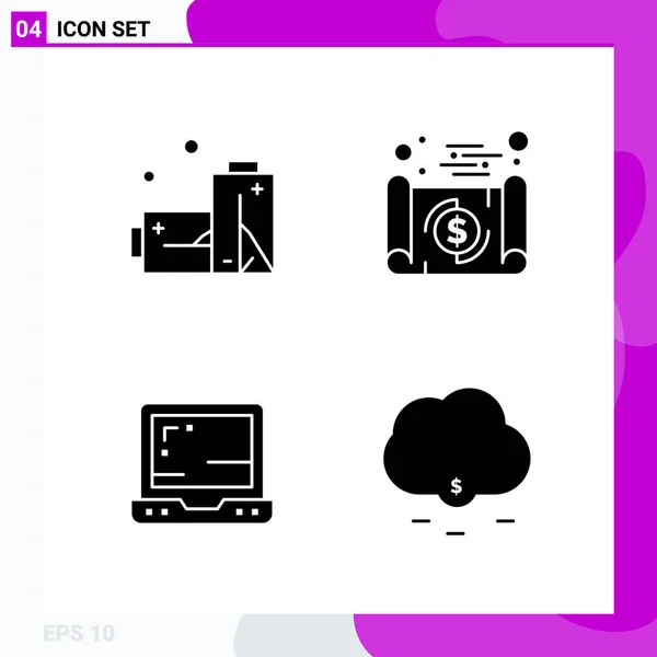 Conjunto Iconos Creativos Universales Simplemente Vector Ilustraciones Para Aplicaciones Web — Archivo Imágenes Vectoriales