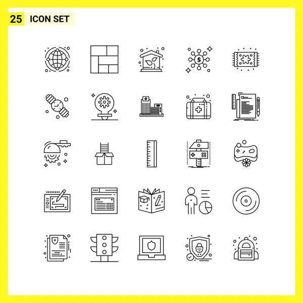 Set Universal Creative Icons Simply Vector Illustrations Web Mobile Apps — Stock Vector