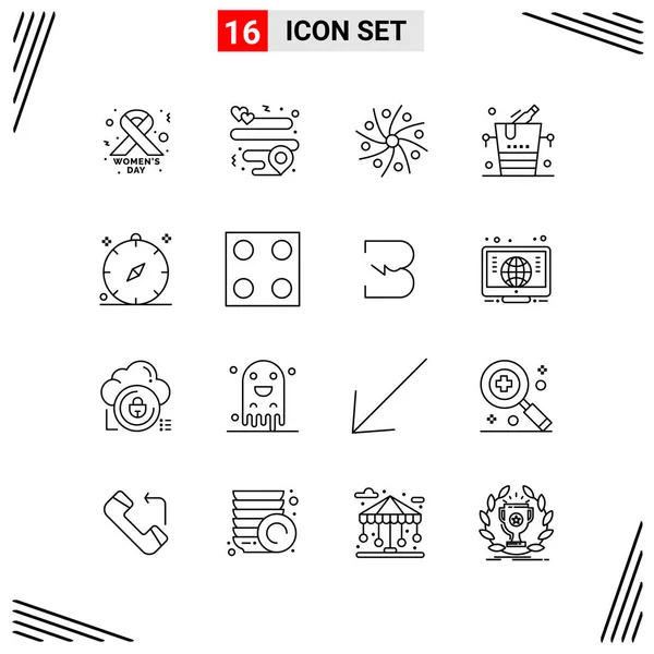 Set Universal Creative Icons Simply Vector Illustrations Web Mobile Apps — Stock Vector