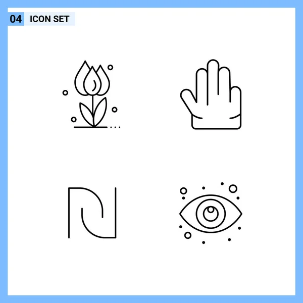 Conjunto Iconos Creativos Universales Simplemente Vector Ilustraciones Para Aplicaciones Web — Archivo Imágenes Vectoriales