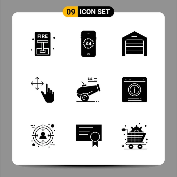 Conjunto Iconos Creativos Universales Simplemente Vector Ilustraciones Para Aplicaciones Web — Archivo Imágenes Vectoriales