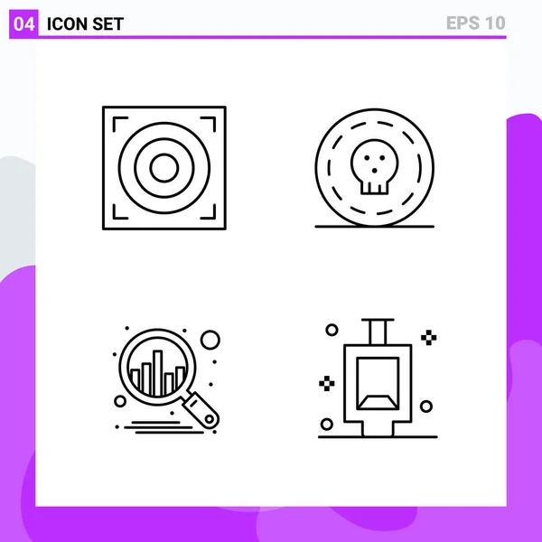 Conjunto Iconos Creativos Universales Simplemente Vector Ilustraciones Para Aplicaciones Web — Vector de stock