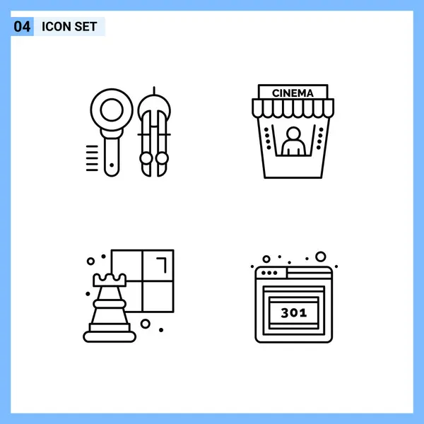 Conjunto Iconos Creativos Universales Simplemente Vector Ilustraciones Para Aplicaciones Web — Vector de stock