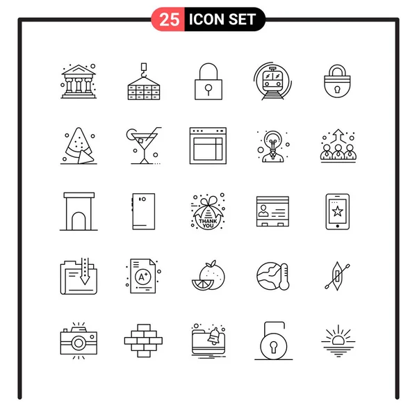 Set de 25 iconos de negocio universales Vector — Archivo Imágenes Vectoriales